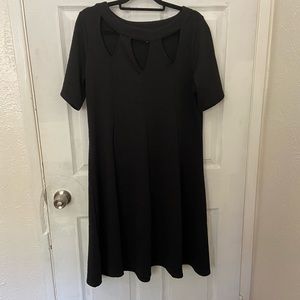 14/16 Avenue Black Dress with Diamond slits on neckline.  Beautiful fabric.